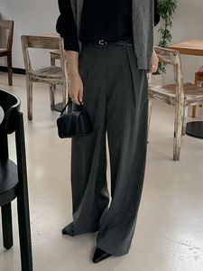 Porta Stripe Wide Slacks Pants