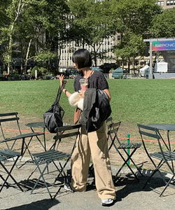 基本款寬鬆純棉長褲