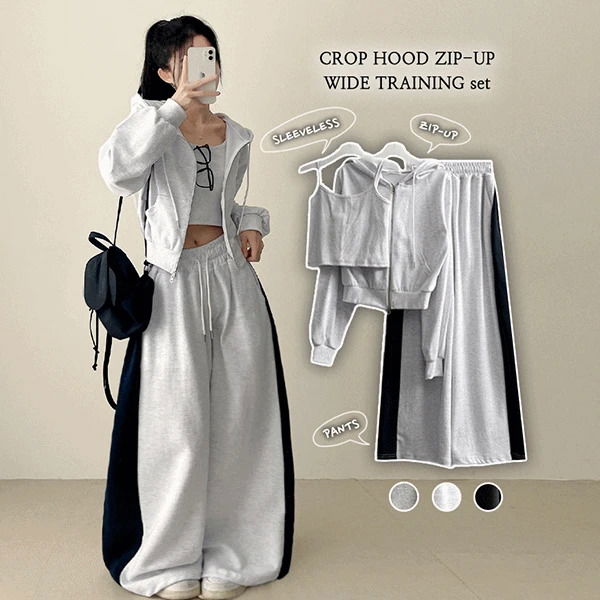 케잇 꾸안꾸 트레이닝세트 셋업 (3color)