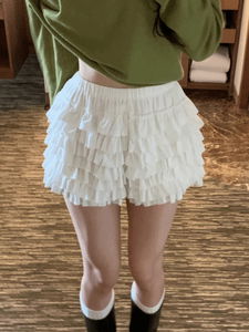 Ruffle Frill Skirt Banding Mini Skirt (2 colors)