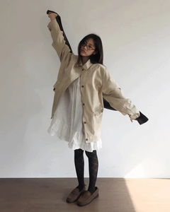 Liam Solid Half Coat *Black Same-Day Shipping Available