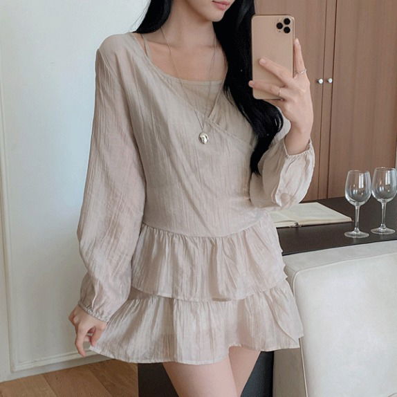 Planning/ Asuka Dress Sleeveless Set Two-Piece