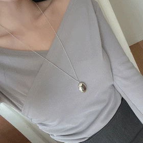 Circle long necklace