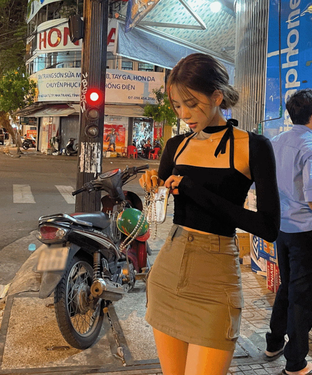 리본 스트랩 탑 나시 볼레로 세트
