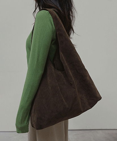 그루이 스웨이드 스퀘어 숄더 백