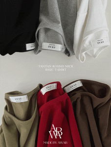 탄탄라운드긴팔티 -6color