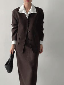 Monet Nokara Overfit Tweed Jacket