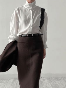 Powder Two-Way Belted Loose-fit Shirt