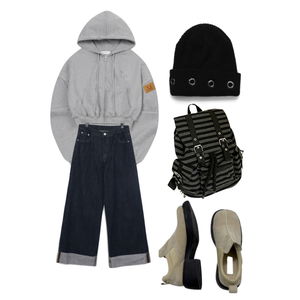 긴팔티,데일리룩,캔버스백&에코백 코디