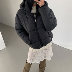 본즈 심플 후드 패딩 (3color)