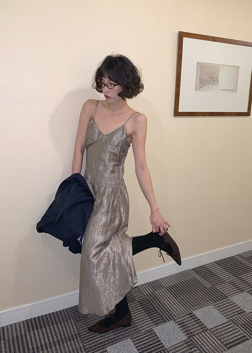 Plage satin Dress long dress 连身裙