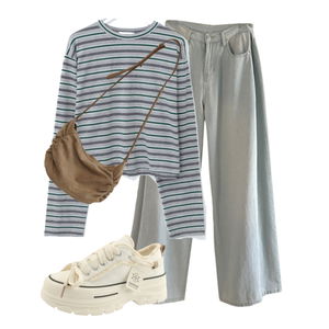 jeans,LongSleeve,sneakers 코디
