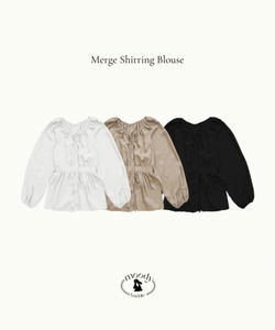 Merge shirring blouse