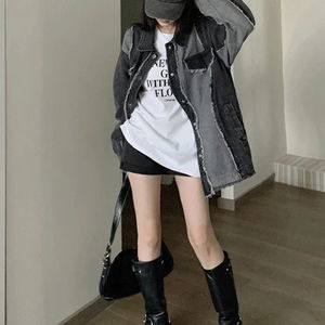 디디 오버핏 흑청 자켓
