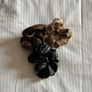 Leather Volume Hair Scrunchie Hair Band
