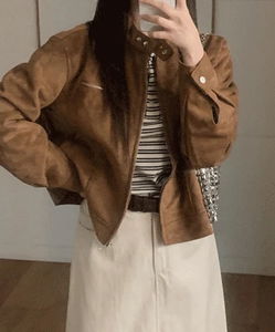 タソンスエードバイカージャケット