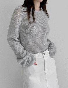 Front and back cardigan & round knitwear