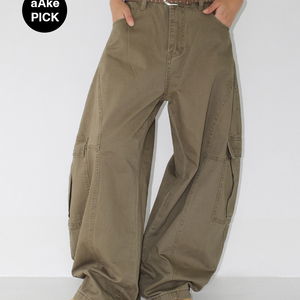 (*) CURVED BARREL CARGO PANTS (3color)