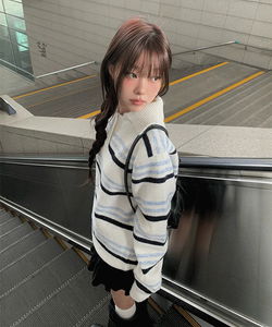 Vans Striped Collar Overfit Knitwear 