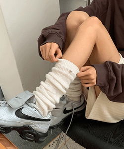 モディンベーシックリブウール長めソックス