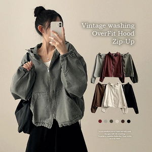 라크 피그먼트 워싱 투웨이 후드집업 (6color)
