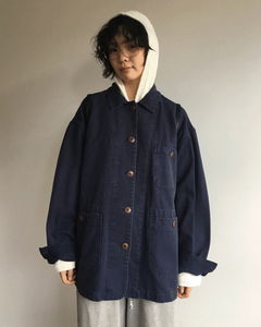 Grunge Pigment Work Jacket *Navy Same-Day Shipping Available