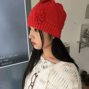 뎁스 아플리케 비니 (3color)