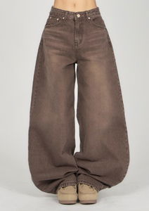 Brown Wide Washing Denim DE051