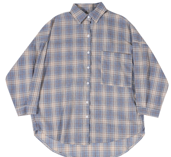 가볍게 걸쳐입는 오버핏 체크 남방