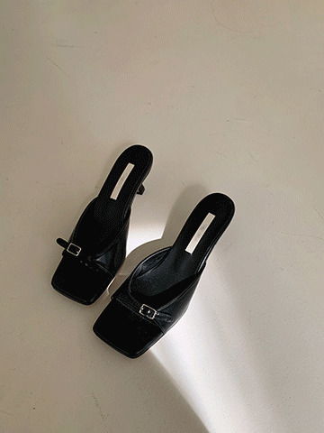 扣環環釦皮革拖鞋