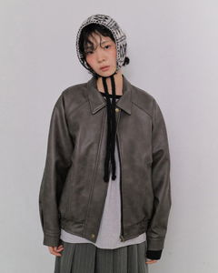 Voltaire leather blouson