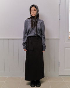 스콧 포켓 펜슬 스커트 (2color)