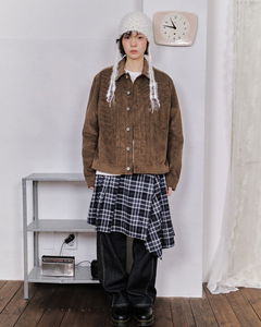 Hide Check Wrap Skirt