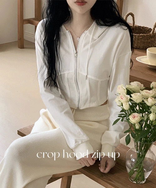 休閒短版拼接連帽外套