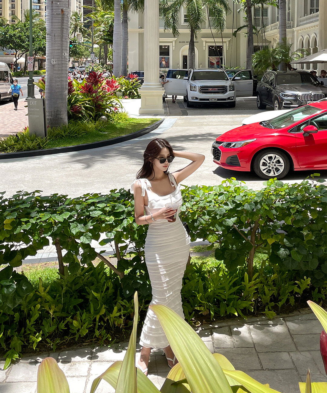 艾琳蝴蝶結波浪修身長版婚紗洋裝