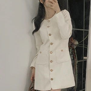 뮤즈루아 트위드 포켓 미니 원피스