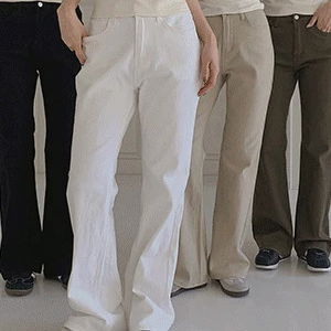 에이노즈 스판 속밴딩 세미 부츠컷 롱 팬츠