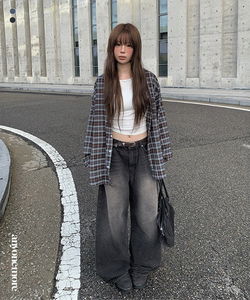 Petal Vintage Sand Faded Denim Wide Pants