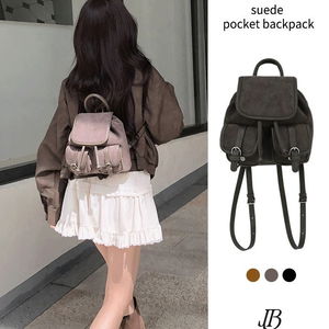 스뉴 스웨이드 포켓 백팩