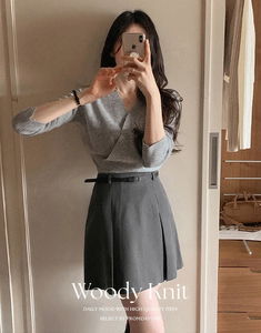 Uwudi V- V-Neck Wrap Knitwear