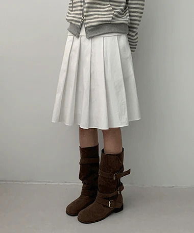 Kuyana Pleated Midi Skirt