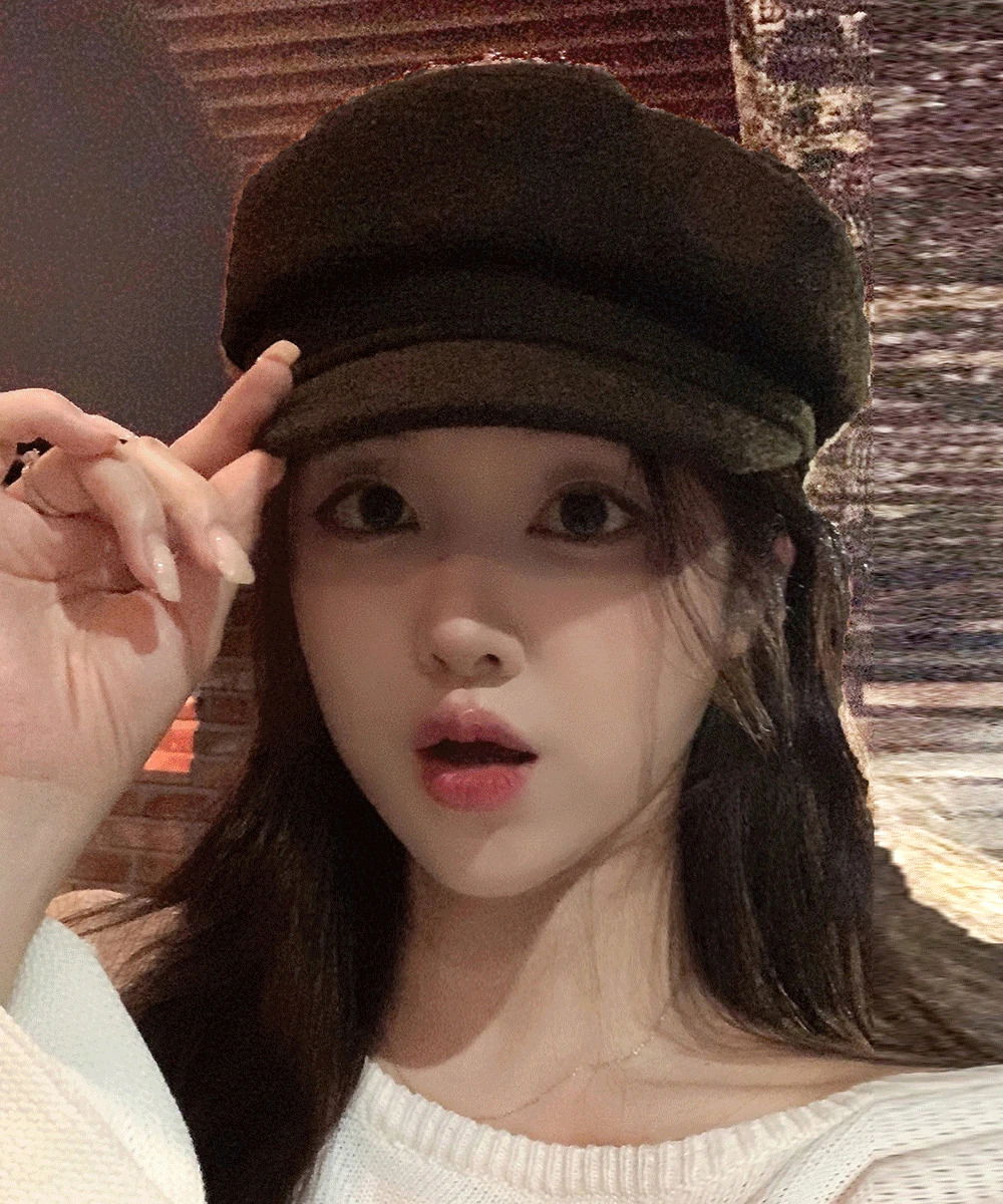 얼굴소멸핏 모직 울 마도로스 헌팅캡 베레모 빵모자