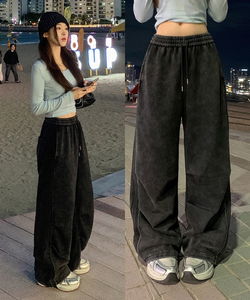 Pigment pintuck wide track pants
