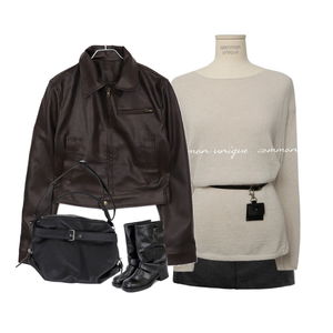 스커트,니트,자켓 코디