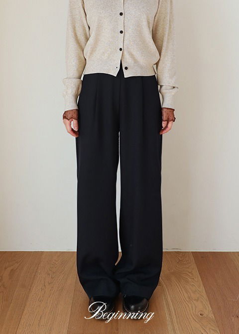 Laundry one-tuck wide slacks