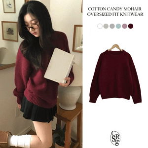 솜사탕 모헤어 오버핏 니트