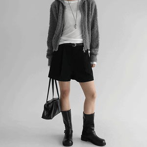 포리딕 코튼 핀턱 숏 팬츠