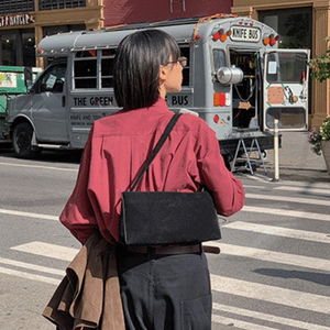 베리안 오버핏 무지 코튼 셔츠