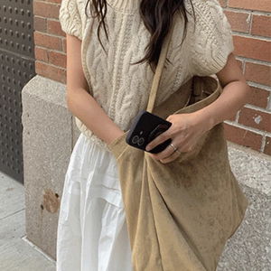 네오빈 스웨이드 빅 숄더백