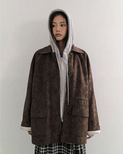 Brownie Nubuck Half Coat